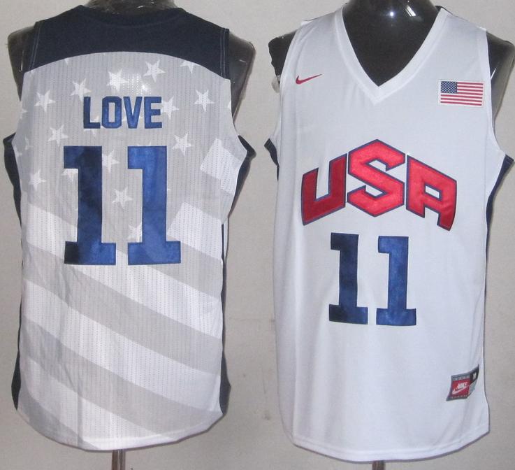 2012 USA Basketball 11 Kevin Love White Cheap