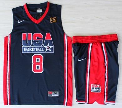 USA Basketball 1992 Olympic Dream Team Blue Jerseys & Shorts Suits 8# Scottie Pippen Cheap