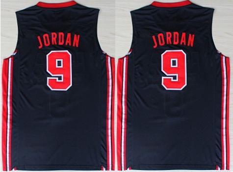 USA Basketball 1992 Olympic Dream Team Blue Jerseys 9# Michael Jordan Cheap
