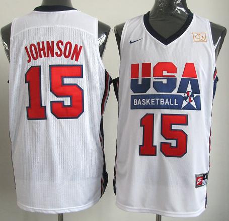 2012 USA Basketball Retro Jerseys 15# Magic Johnson Cheap