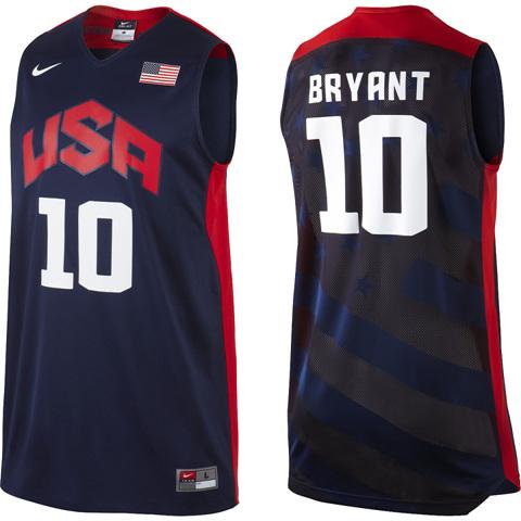 2012 USA Basketball Jersey #10 Kobe Bryant Blue Cheap