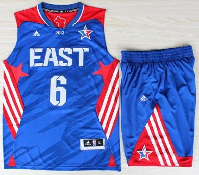 2013 All-Star Eastern Conference Miami Heat 6 LeBron James Blue Revolution 30 Swingman NBA Suits Cheap