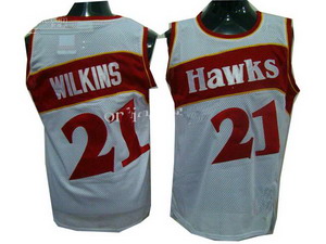 Atlanta Hawks 21 Dominique Wilkins White Soul Swingman Home Basketball Jersey Cheap