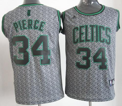 Boston Celtics 34 Paul Pierce Grey Static Fashion Swingman NBA Jersey Cheap
