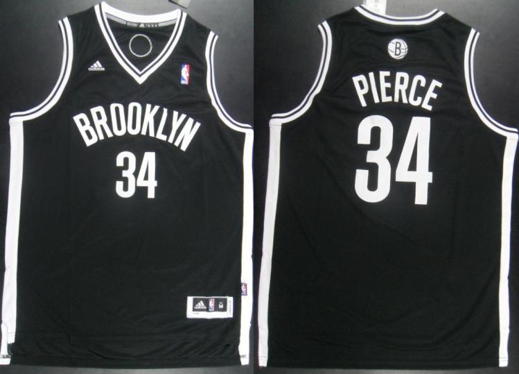 Brooklyn Nets 34 Paul Pierce Black Revolution 30 Swingman NBA Jerseys Cheap