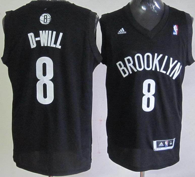 Brooklyn Nets 8 Deron Williams D-Will Fashion Swingman Black NBA Jerseys Cheap