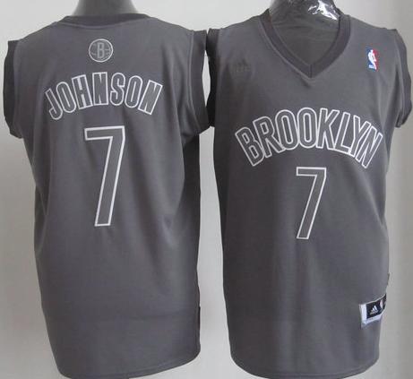 Brooklyn Nets 7 Joe Johnson Grey Revolution 30 Swingman NBA Jerseys Christmas Style Cheap