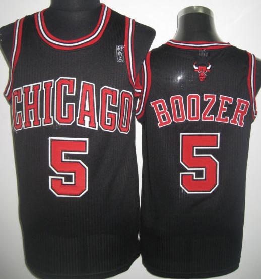 Chicago Bulls 5 Boozer Black Revolution 30 NBA Jersey Cheap