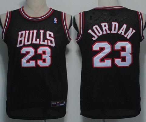 Chicago Bulls 23 Michael Jordan Black(White Number)NBA Jerseys Cheap
