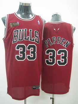 Chicago Bulls 33 PIPPEN red jerseys Cheap