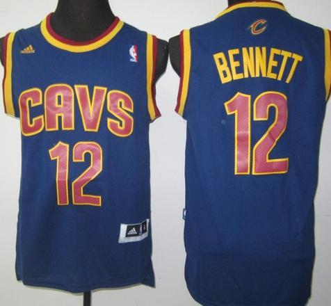 Cleveland Cavaliers 12 Anthony Bennett Blue Revolution 30 Swingman NBA Jerseys Cheap