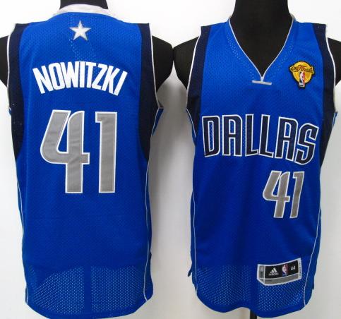 Dallas Mavericks 41 Nowitzki Light Blue 2011 NBA Finals Jersey Cheap