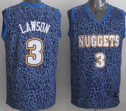 Denver Nuggets Danny Green 3 Ty Lawson Blue Leopard Grain NBA Jersey Cheap