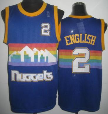 Denver Nuggets 2 Alex English Blue Revolution 30 NBA Jersey Cheap