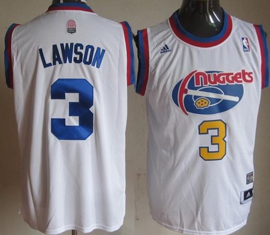 Denver Nuggets 3 Ty Lawson White ABA Hardwood Classic Soul Swingman Revolution 30 Swingman NBA Jerseys Cheap