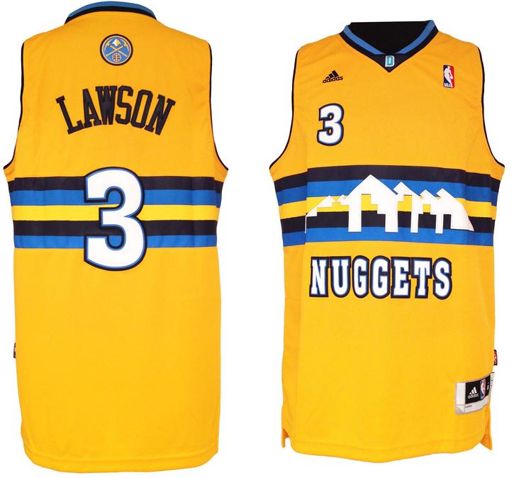 Denver Nuggets 3 Ty Lawson Yellow Revolution 30 Swingman NBA Jersey Cheap