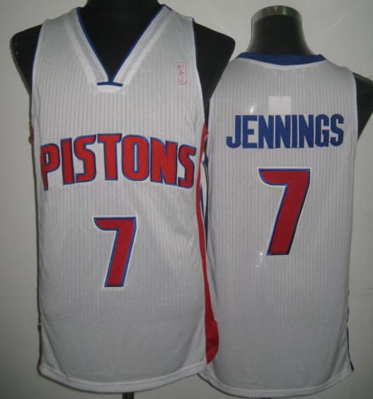 Detroit Pistons 7 Brandon Jennings White Revolution 30 NBA Jerseys Cheap