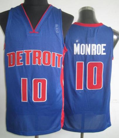 Detroit Pistons 10 Greg Monroe Blue Revolution 30 NBA Jerseys Cheap
