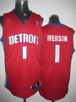 Detroit Pistons 1 Iverson red Jrseys Cheap