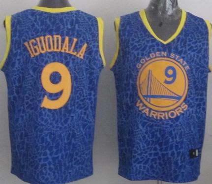 Golden State Warriors 9 Andre Iguodala Blue Leopard Grain NBA Jersey Cheap