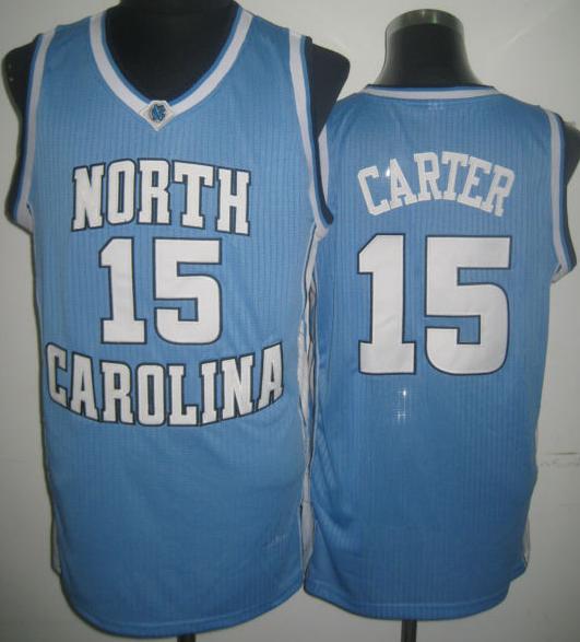 North Carolina 15 Vince Carter Blue Revolution 30 College Basketball Jersey Cheap