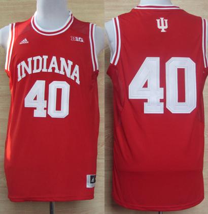 Indiana Hoosiers 40 Cody Zeller Big 10 Patch Red NCAA Basketball Jerseys Cheap