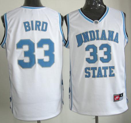 North Carolina 33 Larry Bird White NCAA Basketball Jerseys Cheap