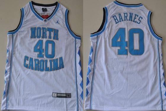 North Carolina 40 Tar Heels Harrison Barnes #40 White College Basketball Jersey Cheap