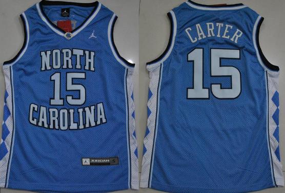 North Carolina 15 Vince Carter Blue College Basketball Jersey Cheap