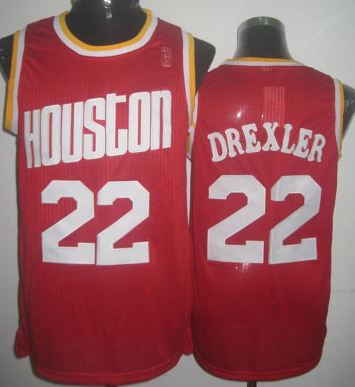 Houston Rockets 22 Clyde Drexler Red Revolution 30 NBA Jerseys Cheap