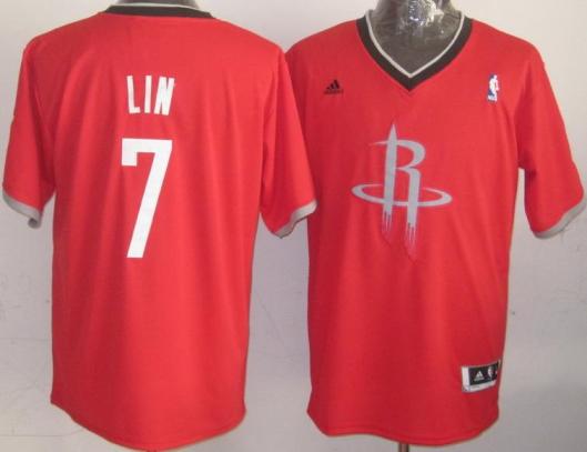 Houston Rockets 7 Jeremy Lin Red Revolution 30 Swingman NBA Jersey 2013 Christmas Style Cheap