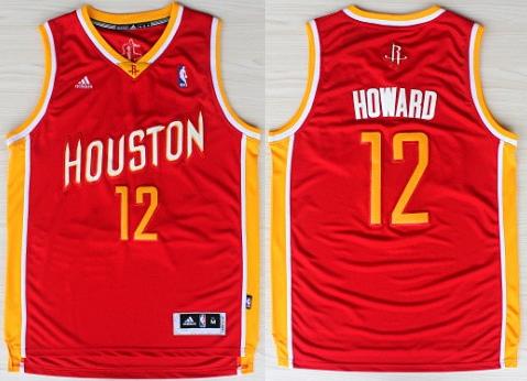 Houston Rockets 12 Dwight Howard Red Throwback Revolution 30 Swingman NBA Jerseys Cheap