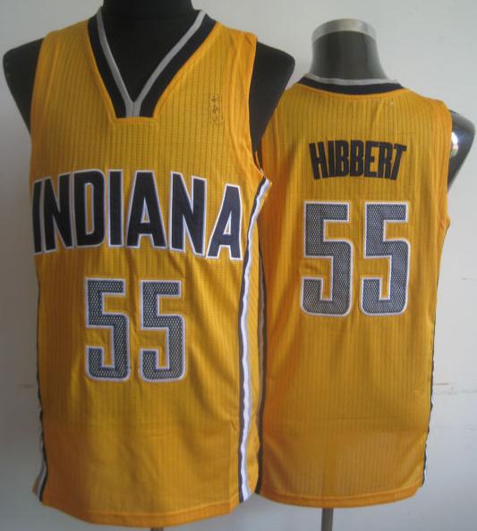 Indiana Pacers 55 Roy Hibbert Yellow Revolution 30 NBA Jerseys Cheap