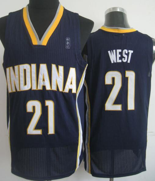 Indiana Pacers 21 David West Navy Blue Revolution 30 NBA Jerseys Cheap
