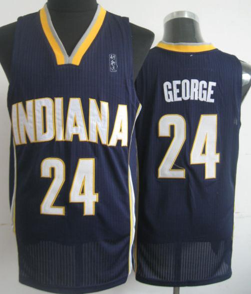 Indiana Pacers 24 Paul George Blue Revolution 30 NBA Jerseys Cheap