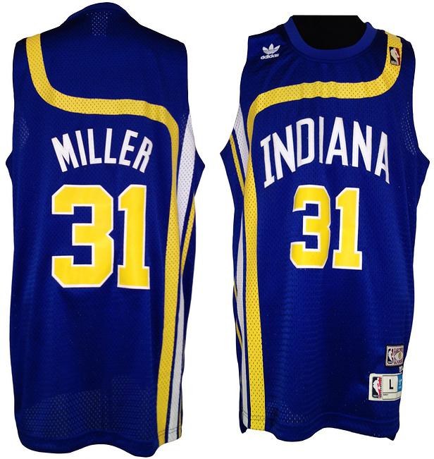 Indiana Pacers 31 Reggie Miller Blue Soul Swingman Throwback NBA Basketball Jersey Cheap