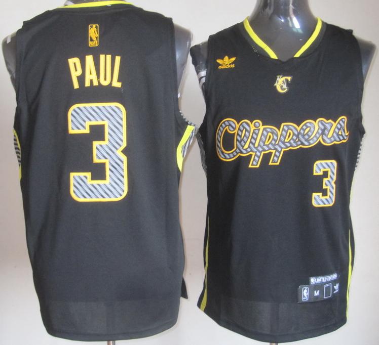 Los Angeles Clippers 3 Chris Paul Black Electricity Fashion Revolution 30 Swingman NBA Jerseys Cheap