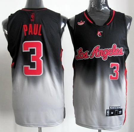 Los Angeles Clippers #3 Chris Paul Black Grey Revolution 30 Swingman NBA Jerseys Cheap
