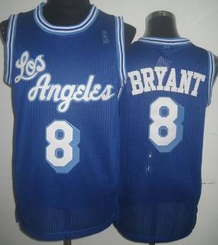 Los Angeles Lakers 8 Kobe Bryant Blue Hardwood Classics Revolution 30 NBA Jerseys Cheap