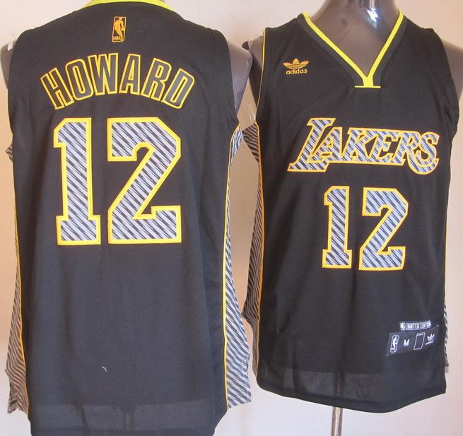 Los Angeles Lakers 12# Dwight Howard Electricity Fashion Revolution 30 Swingman NBA Jerseys Cheap