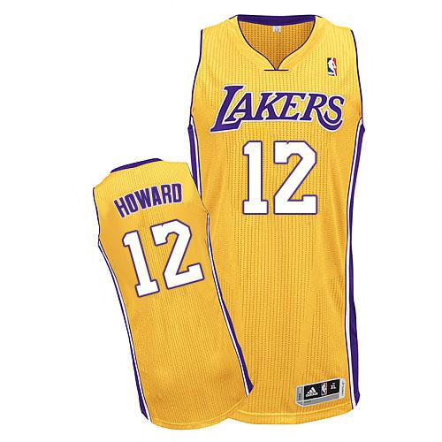 Los Angeles Lakers 12# Dwight Howard Yellow Revolution 30 NBA Jersey Cheap