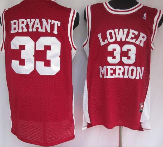 Lower Merion 33 Kobe Bryant Red Jersey Cheap