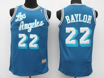 Los Angeles Lakers 22 Baylor Blue Swingman Jerseys Cheap