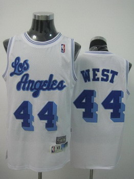 Los Angeles Lakers 44 WEST white swingman jerseys Cheap