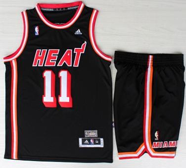 Miami Heat 1 Chris Bosh Black Hardwood Classics Revolution 30 NBA Jerseys Short Suit Cheap