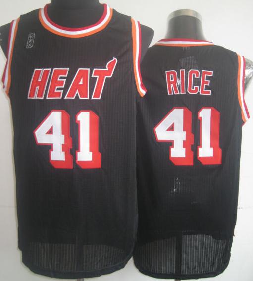 Miami Heat 41 Glen Rice Black Hardwood Classics Revolution 30 NBA Jerseys Cheap
