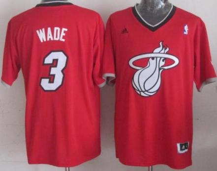 Miami Heat 3 Dwyane Wade Red Revolution 30 Swingman NBA Jersey 2013 Christmas Style Cheap