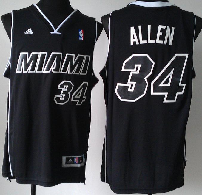 Miami Heat 34 Ray Allen Black With White Shadow Revolution 30 Jerseys Cheap