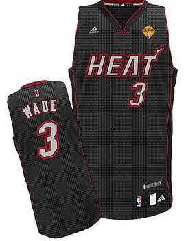 Miami Heat 3 Dwyane Wade Black Rhythm Fashion Swingman NBA Jerseys With 2013 Finals Patch Cheap