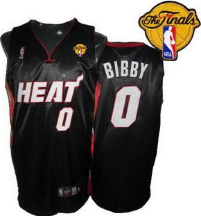 Miami Heat 0 Mike Bibby Black NBA Jerseys With 2013 Finals Patch Cheap